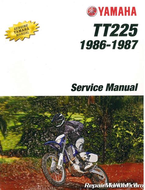 1987 Yamaha Tt225 Service Repair Maintenance Manual