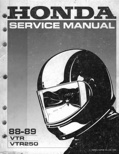 1988 1989 Honda Vtr250 Interceptor Service Repair Manual Download 88 89