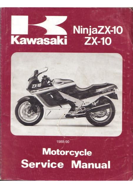 1988 1990 Kawasaki Zx 10 Ninja Zx 10 Zx1000 Motorcycle Workshop Repair Service Manual 182mb Pdf