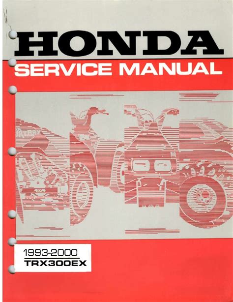 1988 1994 Honda Trx300 Trx300fw Fourtrax Atv Service Repair Manual Instant Download