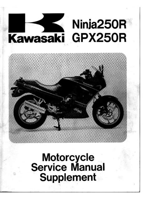 1988 Kawasaki Ninja250r Gpx250r Service Repair Workshop Manual Download