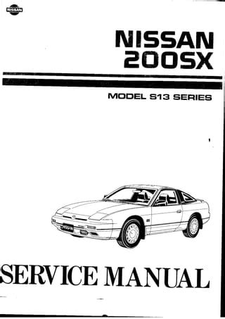 1988 Nissan Sentra 200sx Service Repair Manual Download