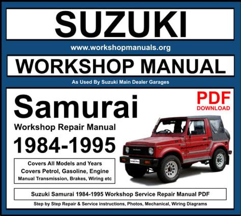 1988 Suzuki Samurai Free Pdf Serviceworkshop Manual And Troubleshooting Guid