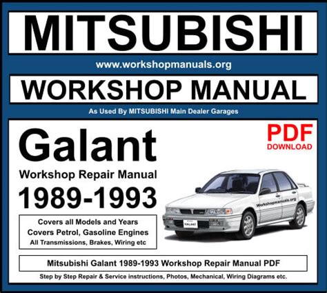 1989 1993 Mitsubishi Galant Factory Service Repair Manual Instant Download