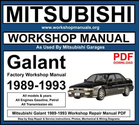 1989 1993 Mitsubishi Galant Workshop Service Repair Manual