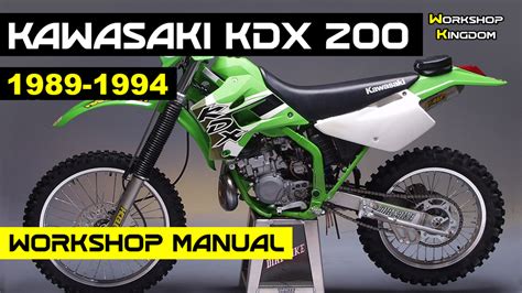 1989 1994 Kawasaki Kdx 200 Workshop Service Repair Manual Download