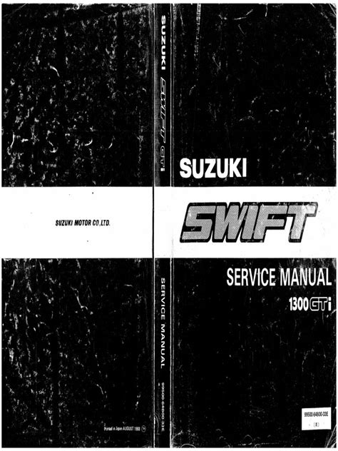 1989 Suzuki Swift 1300 Gti Service Repair Manual Download