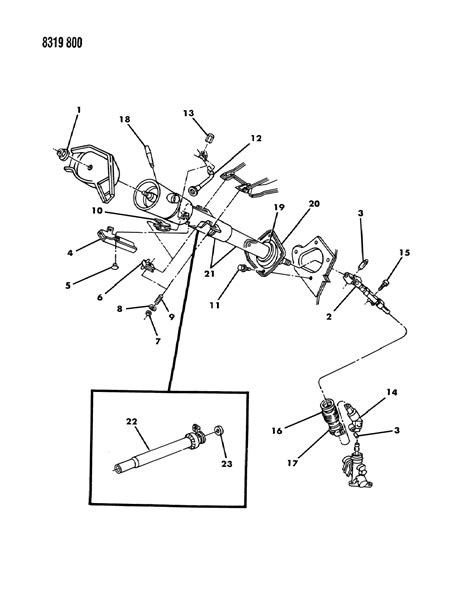 1989 dodge dakota steering column diagram 