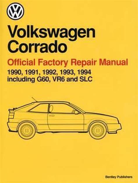 1990 1994 Volkswagen Corrado Official Factory Repair Manual