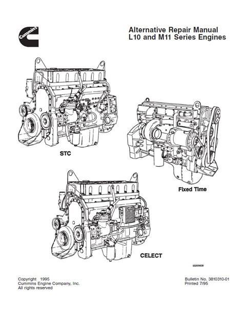 1990 1995 Cummins L 10 Diesel Engine Workshop Manual