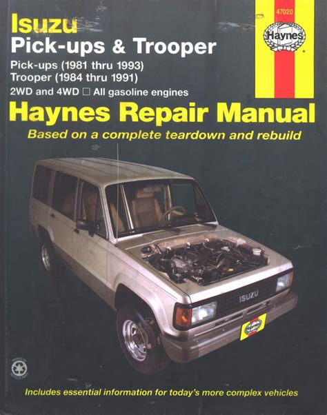 1990 Isuzu Trooper Service Repair Manual Software