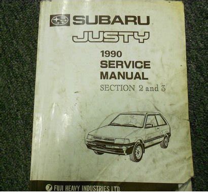 1990 Subaru Justy Service Repair Manual Software