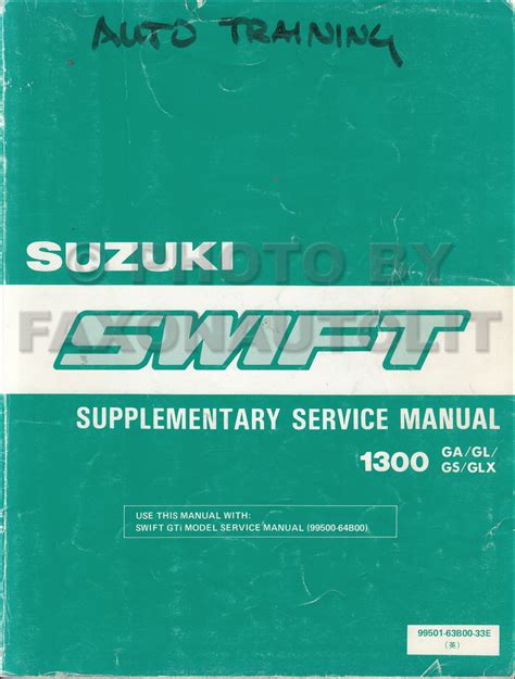 1990 Suzuki Swift Service Repair Manual Software