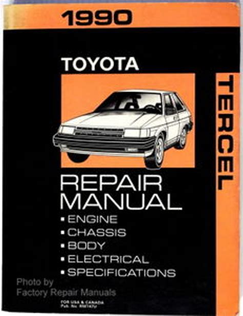 1990 Toyota Tercel Service Repair Manual Software