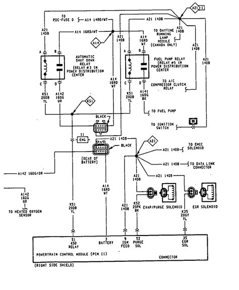 1990 dakota fuel pump wiring diagram 