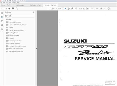 1991 1993 Suzuki Gsf400 Bandit Service Repair Manual Instant Download