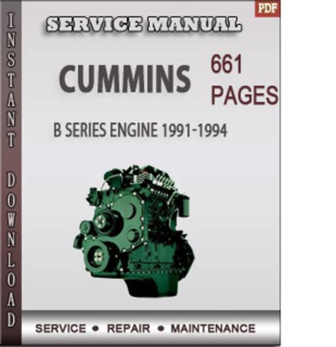 1991 1994 Cummins B Series Engine Workshop Service Repair Manual Download