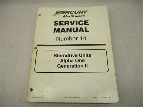 1991 2001 Mercruiser Stern Drive Units Alpha Number 14 Service Workshop Manual Download