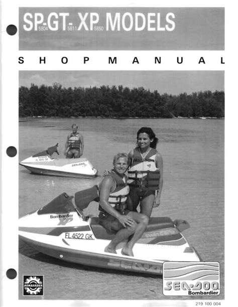 1991 Bombardier Seadoo Personal Watercraft Service Repair Shop Manual