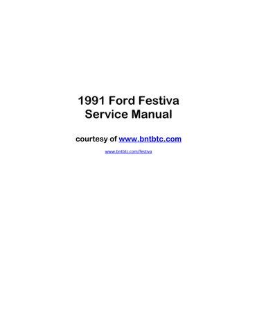 1991 Ford Festiva Service Repair Manual Software