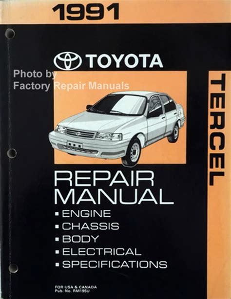 1991 Toyota Tercel Service Repair Manual Software