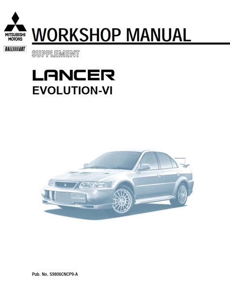 1992 2007 Mitsubishi Lancer Evo Workshop Service Manual
