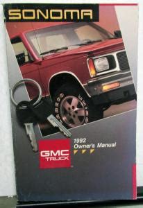 1992 Gmc Sonoma Service Repair Manual Software