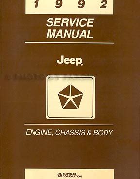 1992 Jeep Wrangler Service Repair Manual Software