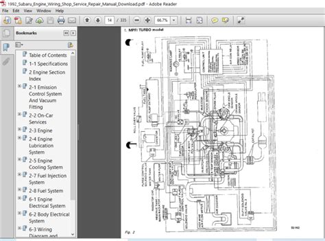 1992 Subaru Engine Wiring Shop Service Repair Manual Download