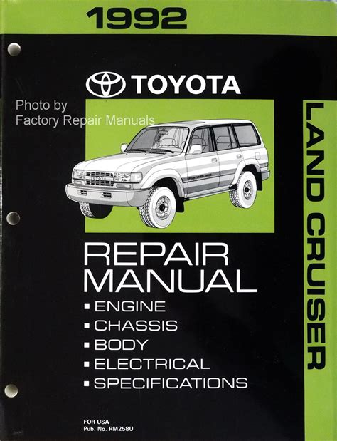 1992 Toyota Land Cruiser Service Repair Manual Software