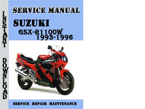 1993 1996 Suzuki Gsx R1100w Service Repair Manual