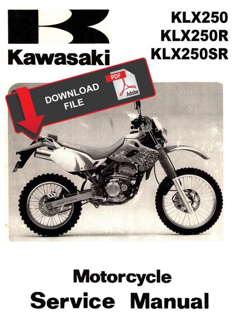 1993 1997 Kawasaki Klx250r Klx250 Service Repair Workshop Manual Download 1993 1994 1995 1996 1997