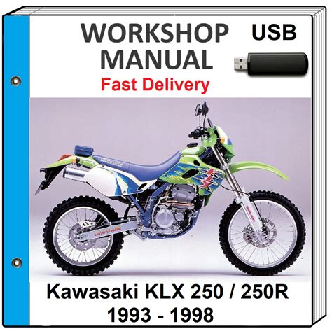 1993 1997 Kawasaki Klx250r Klx250 Workshop Service Manual