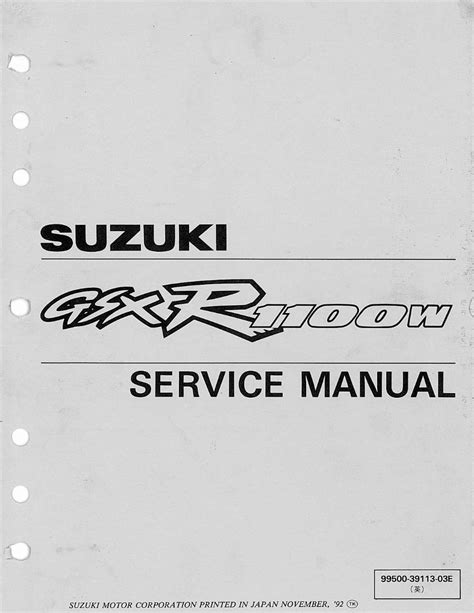 1993 1998 Suzuki Gsxr1100 Workshop Service Repair Manual