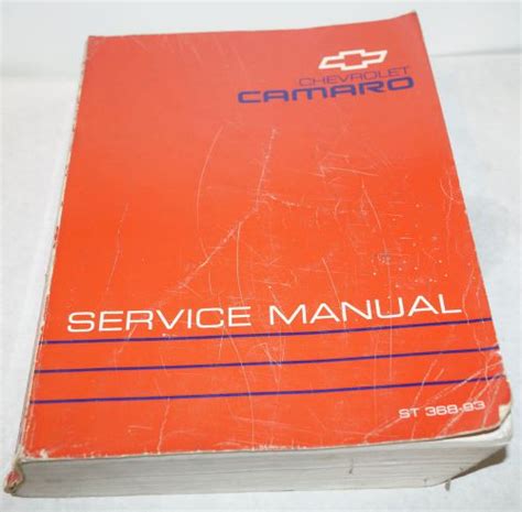 1993 Chevy Chevrolet Camaro Owners Manual