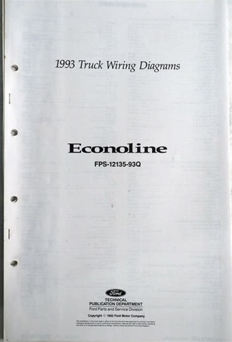 1993 Ford Econoline Wiring Diagram