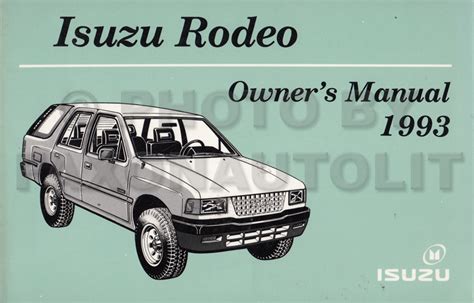 1993 Isuzu Rodeo Service Repair Manual 93