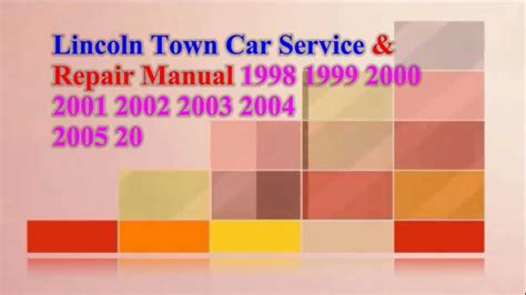 1993 Lincoln Town Car Service Repair Manual Software