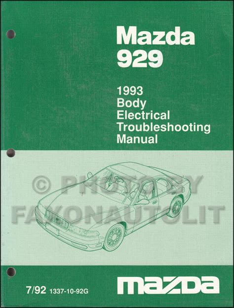 1993 Mazda 929 Service Repair Manual Software