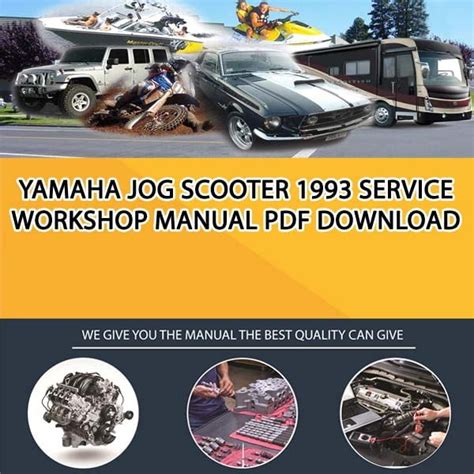 1993 Yamaha Jog Service Repair Maintenance Manual