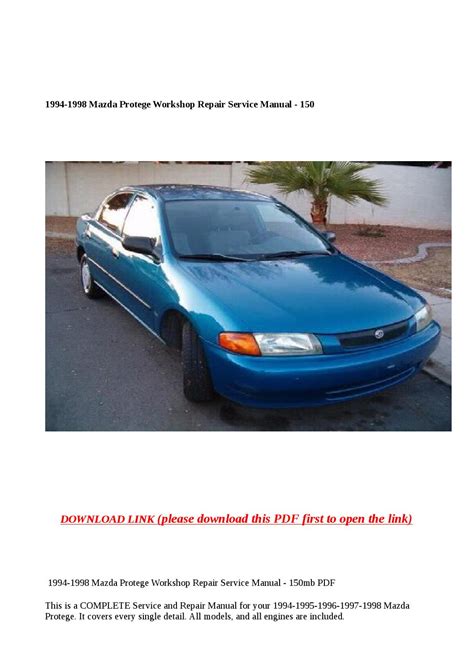 1994 1998 Mazda Protege Workshop Repair Service Manual 150