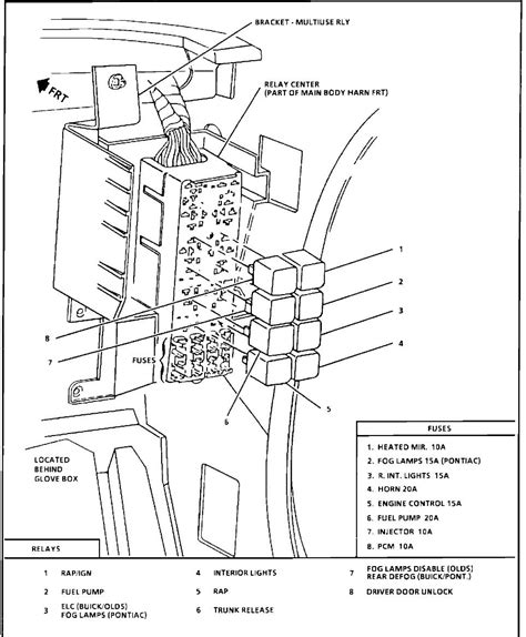 1994 Buick Lesabre Fuse Relay Diagram Wiring Schematic