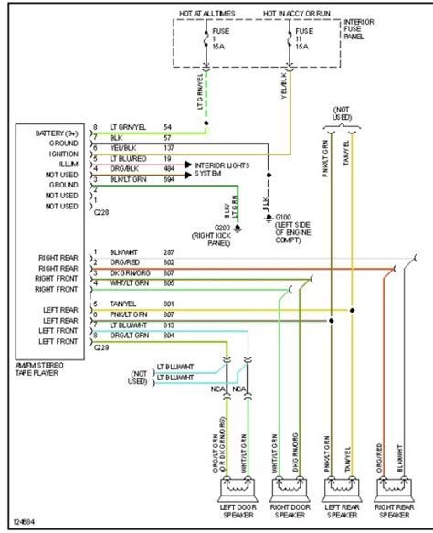 1994 Ford Explorer Radio Wiring Diagram Schematic