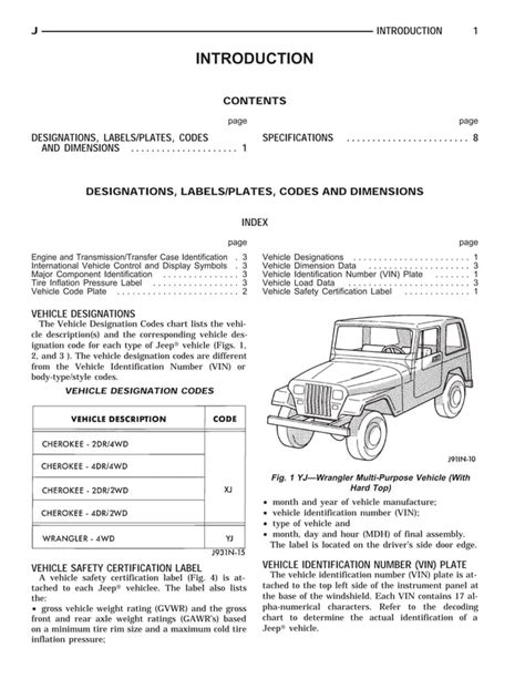 1994 Jeep Cherokee Wrangle Service Repair Manual Download 94