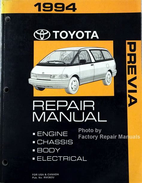 1994 Toyota Previa Service Repair Manual Software