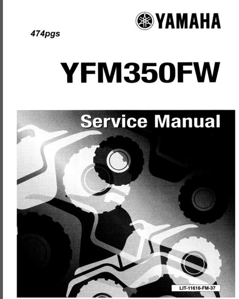 1994 Yamaha Big Bear 4wd Warrior Atv Service Repair Maintenance Overhaul Manual