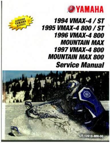1994 Yamaha Vx750 Vx800 Mm800 Snowmobile Service Manual