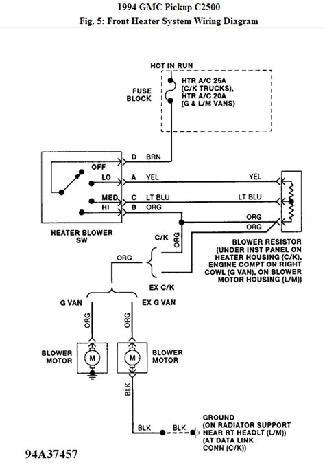 1994 s10 blower motor wiring diagram 