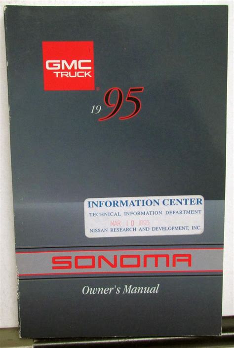 1995 Gmc Sonoma Service Repair Manual Software