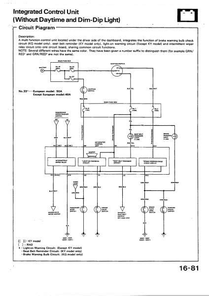 1995 Honda Accord Dash Light Wiring Diagram